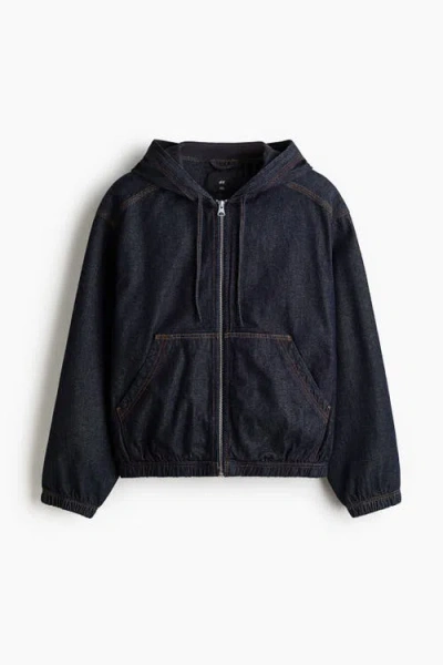 H&m Hooded Workwear Jacket In Blue