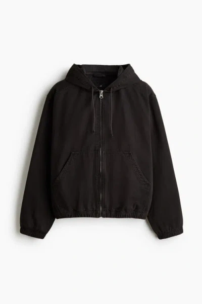 H&m Hooded Workwear Jacket In Brown