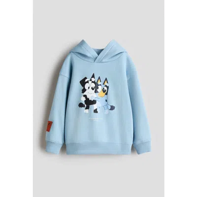 H&m Kids'  Hoodie With Printed Motif In Blue