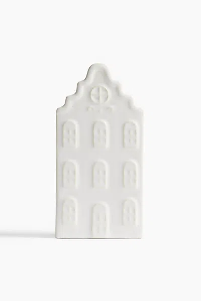 H&m House-shaped Stoneware Holiday Decoration In White