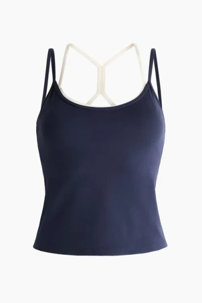 H&m Integral-bra Sports Top With Softmove In Blue