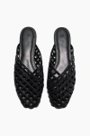 H&m Interwoven Mules In Black