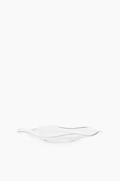 H&m Irregular-shaped Glass Appetizer Plate In Transparent