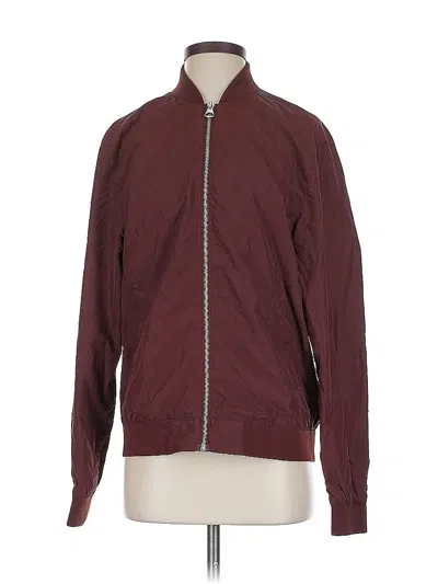 Pre-owned H&m Jacket In Burgundy