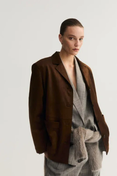 H&m Jacket In Burgundy