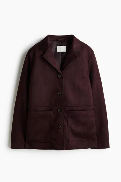 H&m Jacket In Burgundy