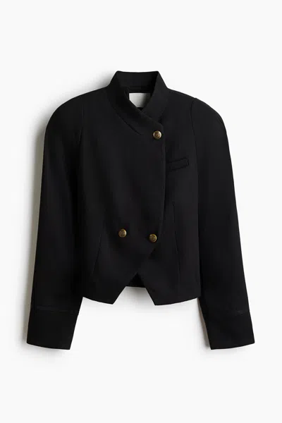 H&m Jacket With Shoulder Pads In Black