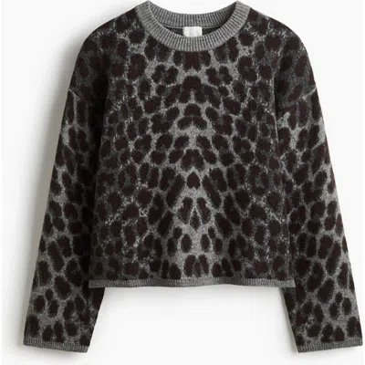 H&m Jacquard-knit Jumper In Black