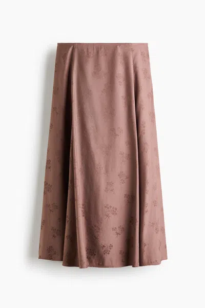 H&m Jacquard-weave A-line Skirt In Pink