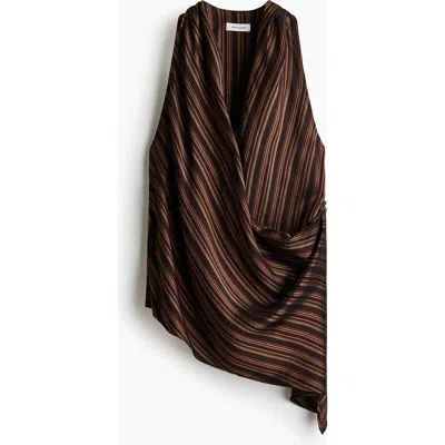 H&m Jacquard-weave Wrap Top In Multi
