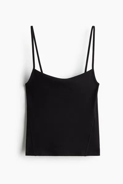 H&m Jersey Camisole Top In Black