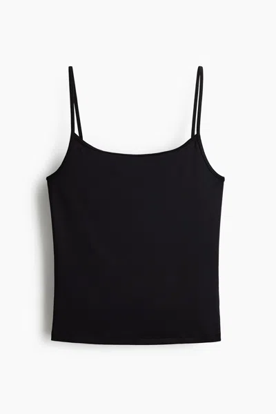 H&m Jersey Camisole Top In Black