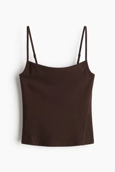 H&m Jersey Camisole Top In Brown
