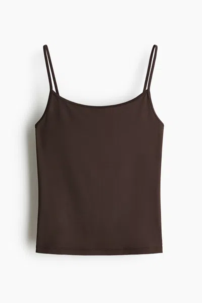 H&m Jersey Camisole Top In Brown