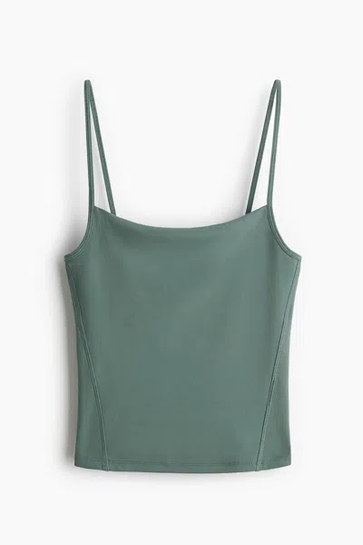 H&m Jersey Camisole Top In Green