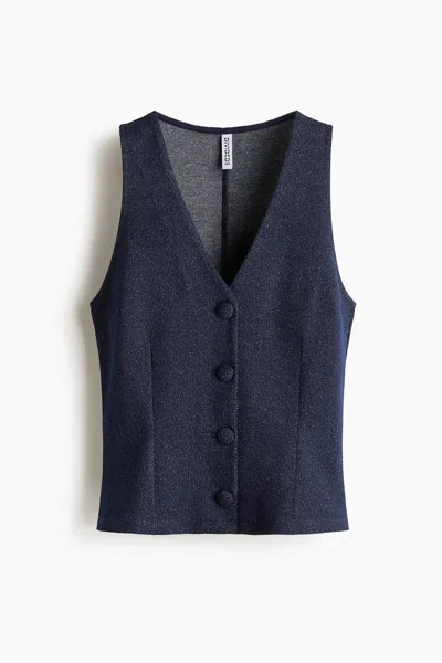 H&m Jersey Vest In Blue