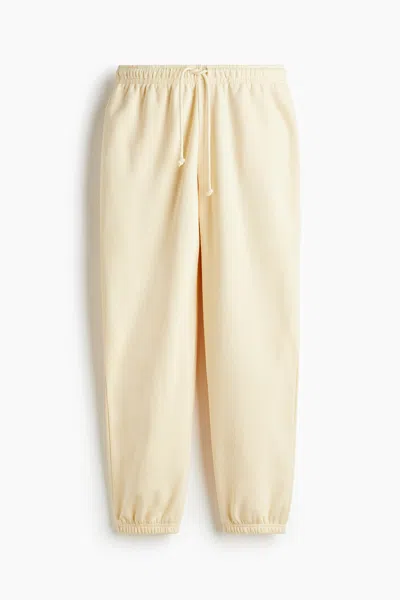 H&m Joggers In Light Yellow