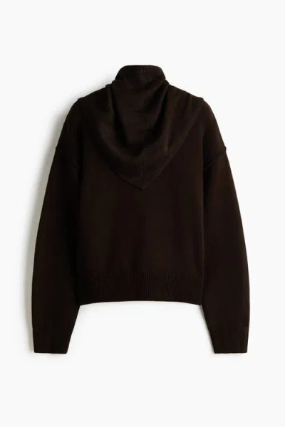 H&m Jumper With Scarf In Brown