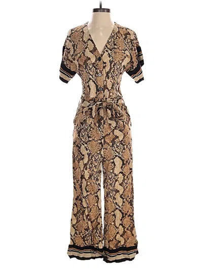 Pre-owned H&m Jumpsuit In Brown