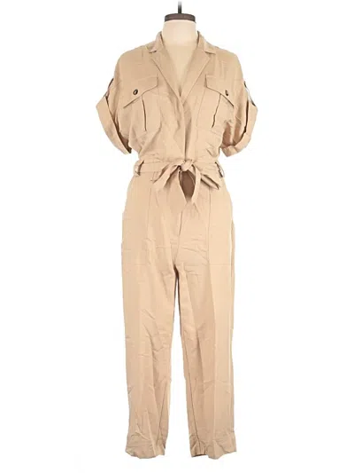 Pre-owned H&m Jumpsuit In Tan