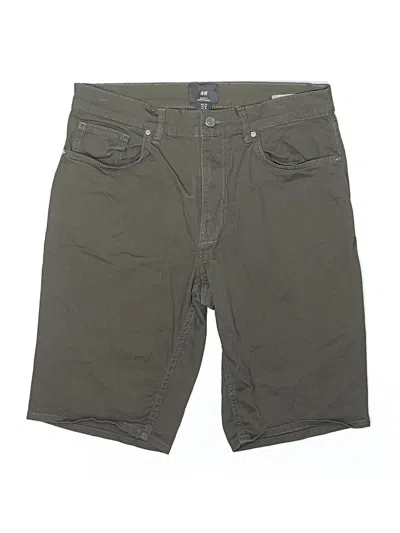 Pre-owned H&m Khaki Shorts In Green