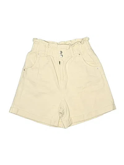 Pre-owned H&m Khaki Shorts In Ivory