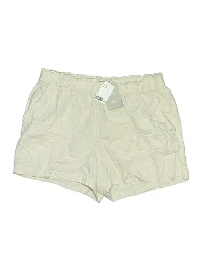 Pre-owned H&m Khaki Shorts In Ivory