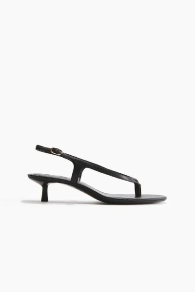 H&m Kitten-heeled Sandals In Black