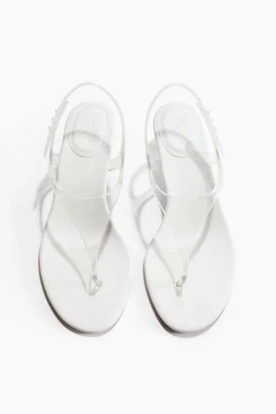 H&m Kitten-heeled Sandals In White