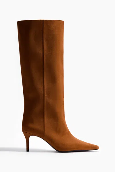 H&m Knee-high Boots In Orange