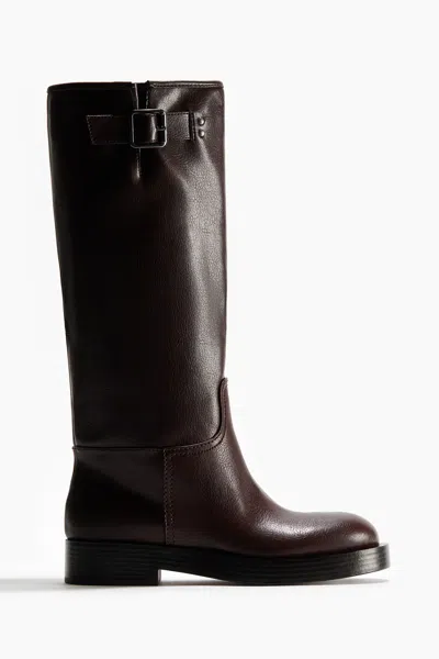 H&m Knee-high Boots In Dark Brown