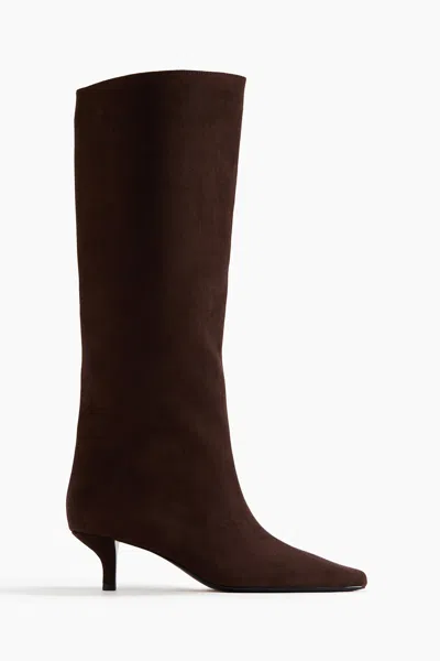 H&m Knee-high Boots In Burgundy