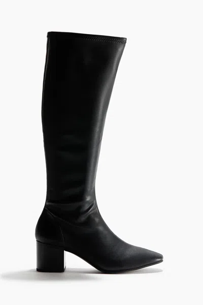 H&m Knee-high Sock Boots In Black