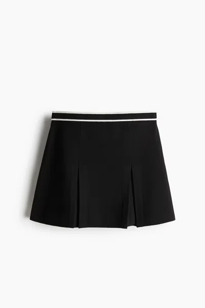 H&m Knit A-line Skirt In Black