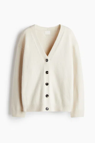 H&m Knit Cardigan In Neutral