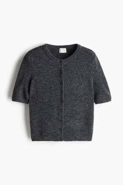 H&m Knit Cardigan In Gray