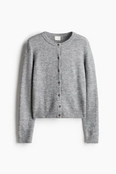H&m Knit Cardigan In Gray