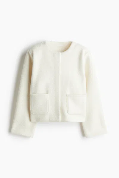 H&m Knit Jacket In Neutral