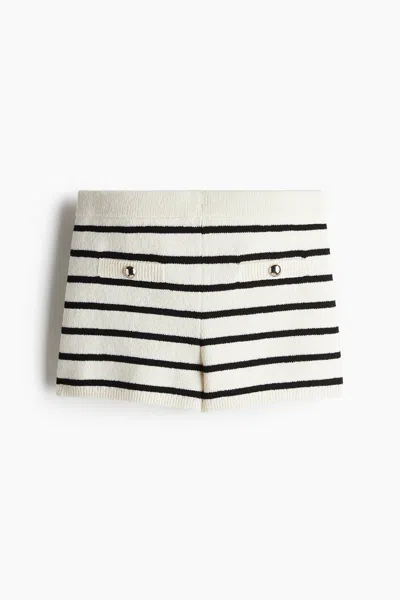 H&m Knit Mini Shorts In Multi