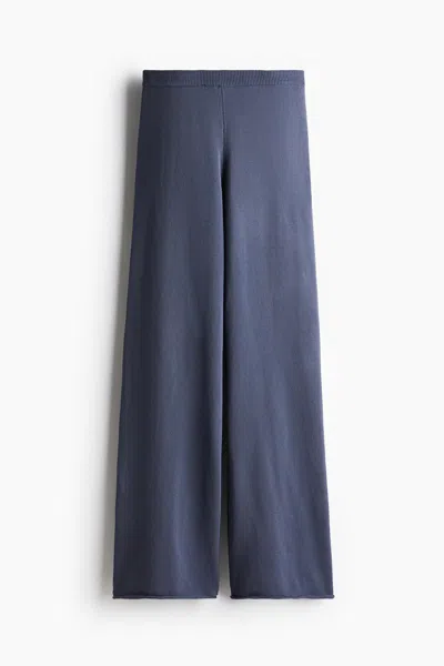 H&m Knit Pants In Blue