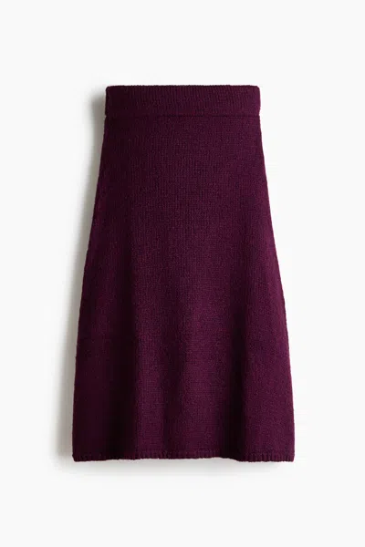 H&m Knit Skirt In Purple