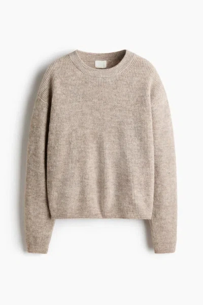 H&m Knit Sweater In Brown