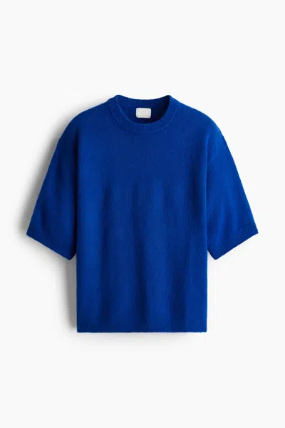 H&m Knit T-shirt In Blue