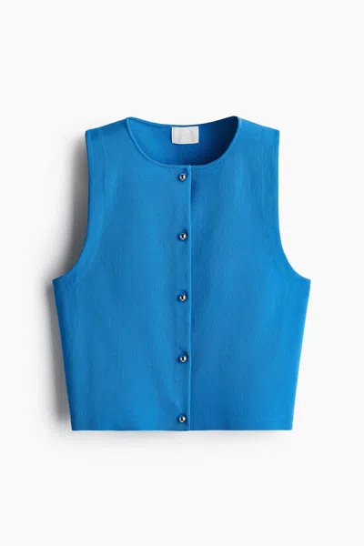 H&m Knit Vest In Blue