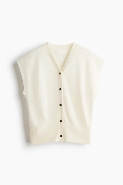 H&m Knit Vest In Neutral