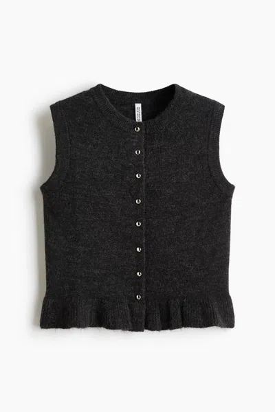 H&m Knit Vest In Black
