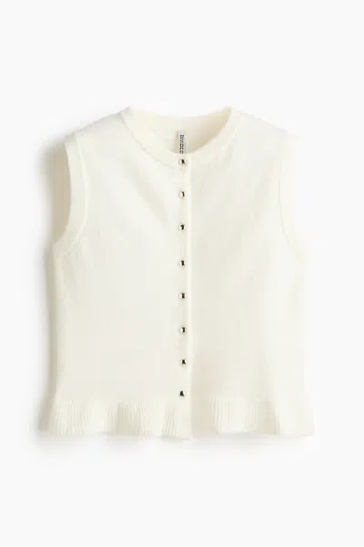 H&m Knit Vest In Neutral