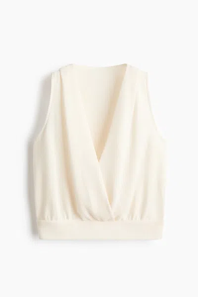 H&m Knit Wrap Top In Multi