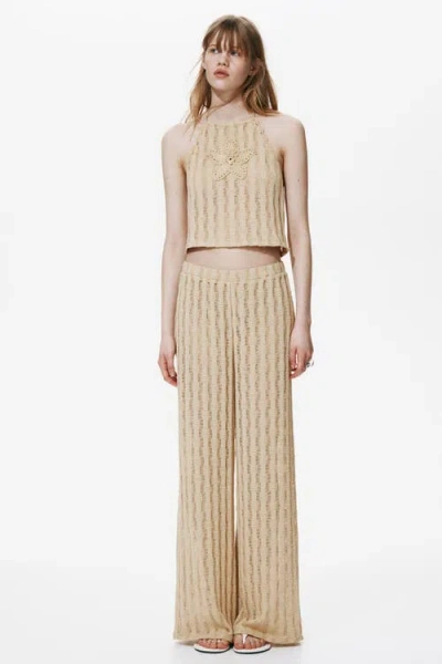 H&m Knitted Pull-on Trousers In Multi