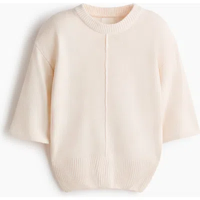 H&m Knitted Top In White